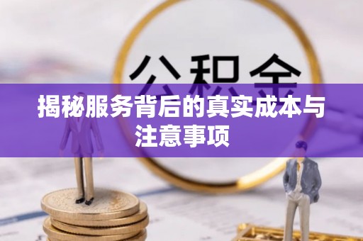 西青揭秘服务背后的真实成本与注意事项