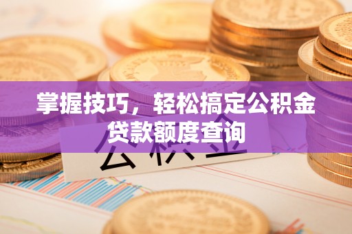 西青掌握技巧，轻松搞定公积金贷款额度查询